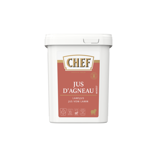 Jus d'agneau deshydrate 20L 600g Chef