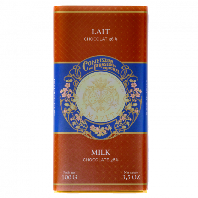 Tablette Chocolat Lait Mazet 100 g