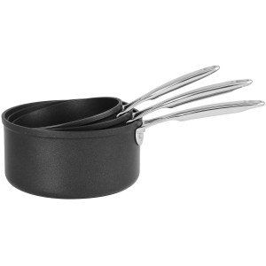 Lot de 3 Casseroles Aluminium Castel'Pro 16 à 20 cm Cristel Lot de 3 Casseroles Aluminium Castel'Pro 16 à 20 cm Cristel