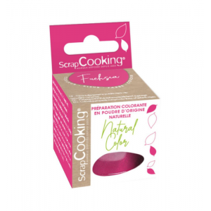 Colorant Alimentaire Naturel en Poudre Rose Fuchsia 10g Scrapcooking