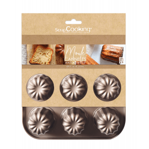 Moule Cannelés Antiadhésif 26,5 cm x H 6 cm Scrapcooking