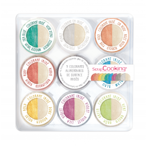 9 Mini Colorants Irisés 9 x 1,5 g Scrapcooking