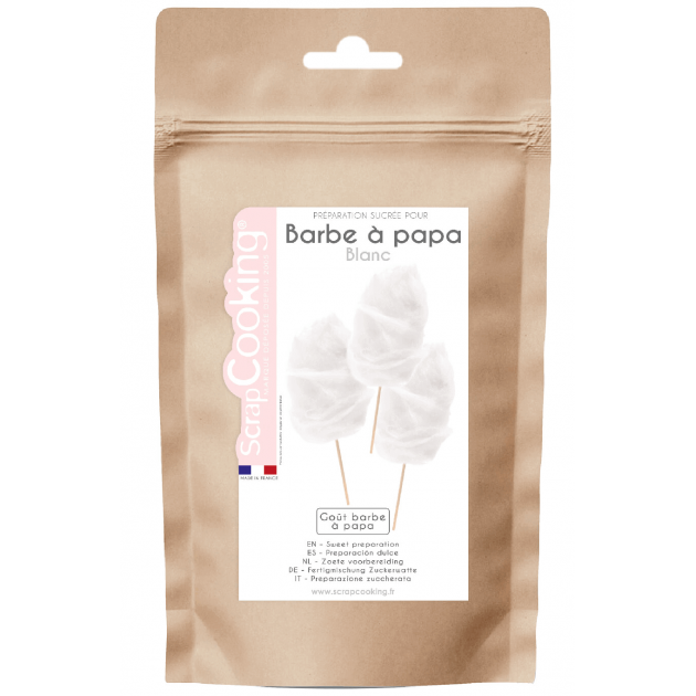 Poudre Barbe à Papa Blanche 400 g Scrapcooking