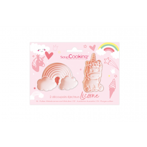 2 Emporte-pièces avec éjecteurs Licorne Scrapcooking 2 Emporte-pièces avec éjecteurs Licorne Scrapcooking