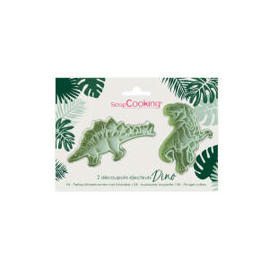 2 Emporte-pièces avec Ejecteurs Dinosaure Scrapcooking 2 Emporte-pièces avec Ejecteurs Dinosaure Scrapcooking