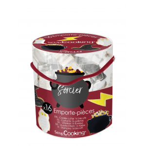 Seau 16 Emporte-pièces Thème Sorcier Scrapcooking Seau 16 Emporte-pièces Thème Sorcier Scrapcooking