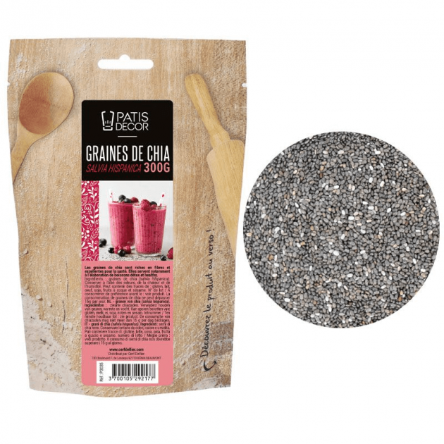 Graines de chia noir 300 g Patisdécor