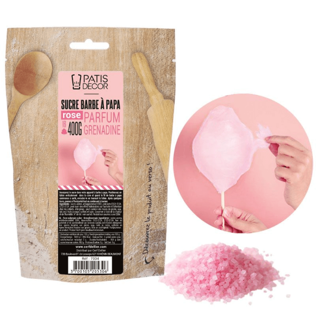 Sucre Barbe à Papa Grenadine 400 g Patisdécor