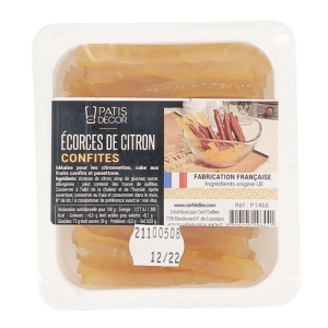 Ecorces Citron Confites en Lamelles 145 g Patisdécor Ecorces Citron Confites en Lamelles 145 g Patisdécor