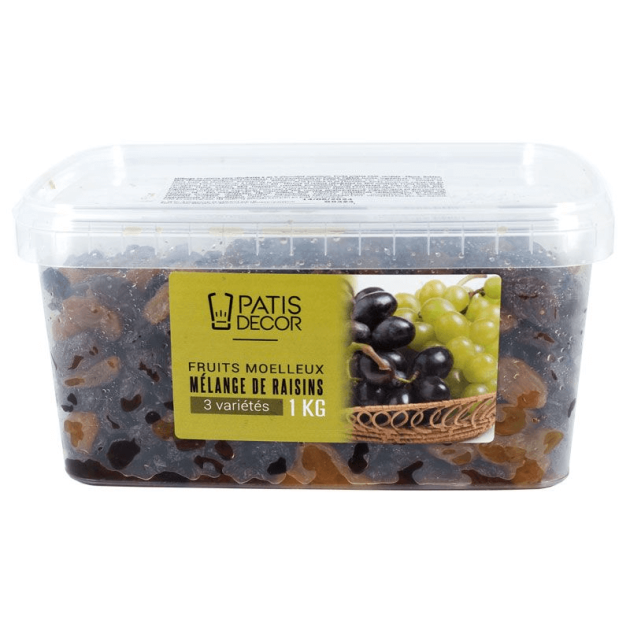 Mélange de raisins 3 variétés 1 kg Patisdécor