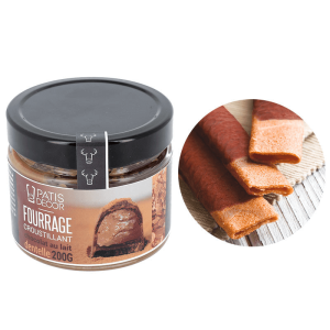 Fourrage Chocolat au Lait et Brisures de Crêpes Dentelle 200 g Patisdécor Fourrage Chocolat au Lait et Brisures de Crêpes Dentelle 200 g Patisdécor
