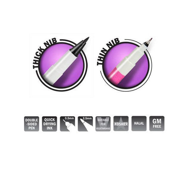 Feutre alimentaire double mines Rainbow Dust Feutre alimentaire double mines Rainbow Dust