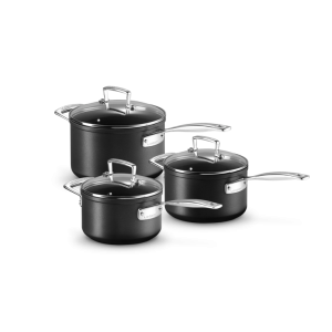Set 3 Pièces Casseroles Les Forgées avec Couvercle en Verre Le Creuset Set 3 Pièces Casseroles Les Forgées avec Couvercle en Verre Le Creuset