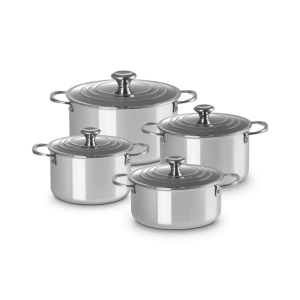 Set 4 Pièces Casseroles et Faitout Inox Signature Le Creuset