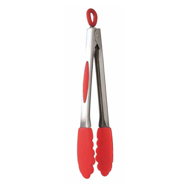 Pince de Cuisine Silicone et Inox 26 cm Rouge Mastrad