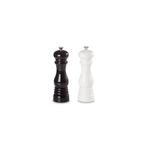 Duo Moulin à Poivre et à Sel Noir et Blanc 21 cm Le Creuset Duo Moulin à Poivre et à Sel Noir et Blanc 21 cm Le Creuset