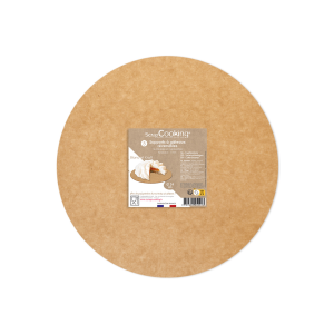 Supports à Gâteaux Kraft et Blanc Rond 24 cm Scrapcooking (x5) Supports à Gâteaux Kraft et Blanc Rond 24 cm Scrapcooking (x5)