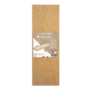 Supports à Gâteaux Kraft et Blanc Rectangle 10 x 30 cm Scrapcooking (x5) Supports à Gâteaux Kraft et Blanc Rectangle 10 x 30 cm Scrapcooking (x5)