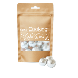 Perles XXL Argentées Croustillantes 55 g Scrapcooking Perles XXL Argentées Croustillantes 55 g Scrapcooking