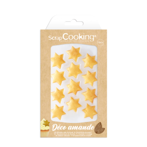 Décors Pâte d'Amande Etoiles Dorées Scrapcooking (x6) Décors Pâte d'Amande Etoiles Dorées Scrapcooking (x6)
