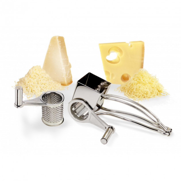 Moulin Râpe à Fromage inox 2 tambours :achat, vente - Cuisine Addict