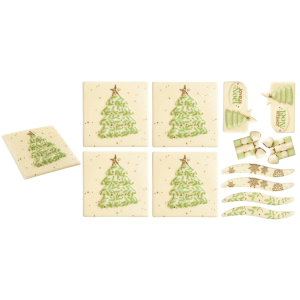 Décoration Bûche de Noël en Chocolat Blanc Joyeux Noël (x48) Florensuc Décoration Bûche de Noël en Chocolat Blanc Joyeux Noël (x48) Florensuc