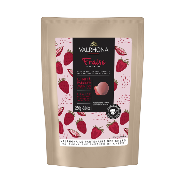 Chocolat de Couverture Inspiration Fraise 250g Valrhona