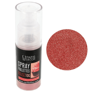 Spray Paillettes Alimentaires Rouge 10 g Patisdécor Spray Paillettes Alimentaires Rouge 10 g Patisdécor