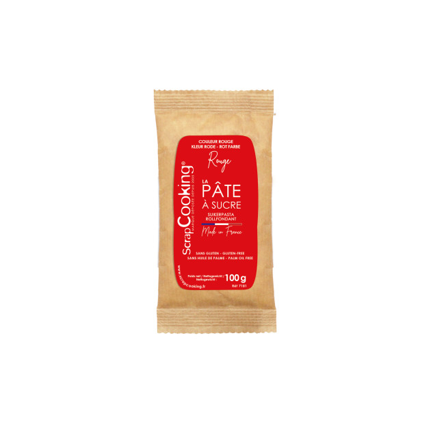Pâte à Sucre Rouge 100 g Scrapcooking