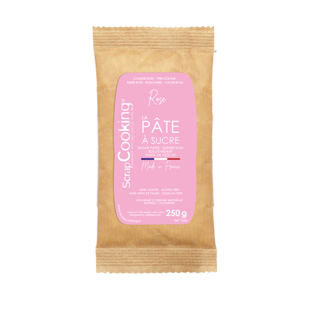 Pâte à Sucre Rose Pastel 250 g ScrapCooking