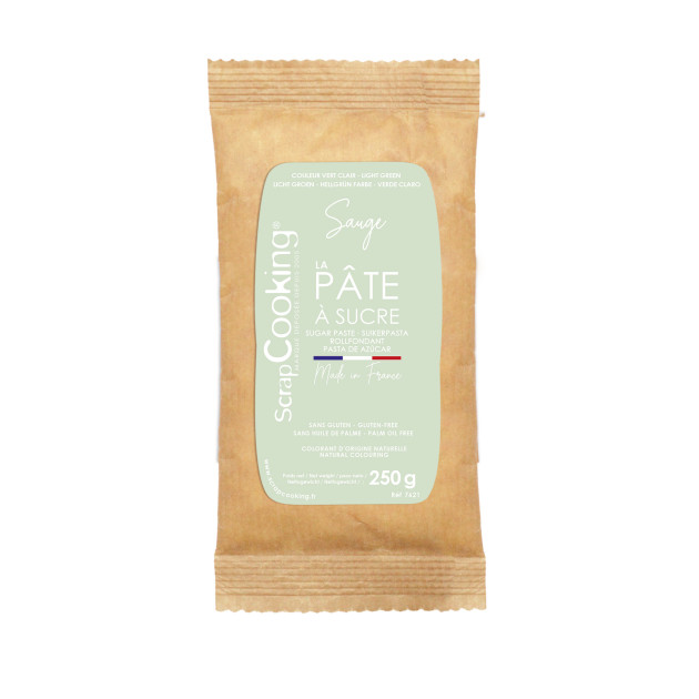 Pâte à Sucre Vert Sauge Colorant Naturel 250 g Scrapcooking