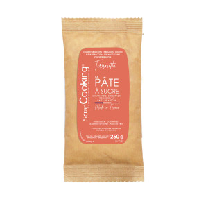 Pâte à Sucre Orange Terracotta Colorant Naturel 250 g Scrapcooking