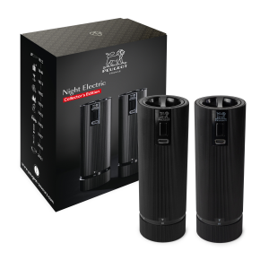 Coffret 2 Moulins Electriques Sel & Poivre Noir Mat 15 cm Peugeot Coffret 2 Moulins Electriques Sel & Poivre Noir Mat 15 cm Peugeot