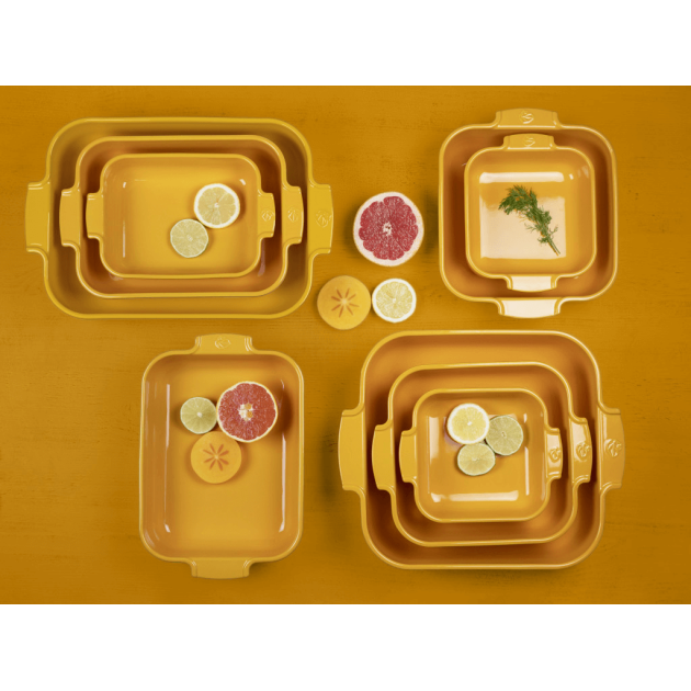 Plat en Céramique Jaune Safran