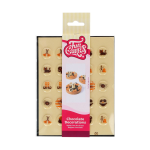 Décors Chocolat Blanc 10 Motifs Halloween Funcakes (x25) Décors Chocolat Blanc 10 Motifs Halloween Funcakes (x25)