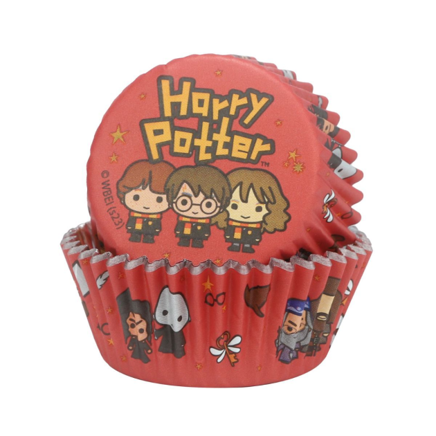 FIN DE SERIE 12 Caissettes Cupcakes + 12 Cake Toppers Harry Potter PME