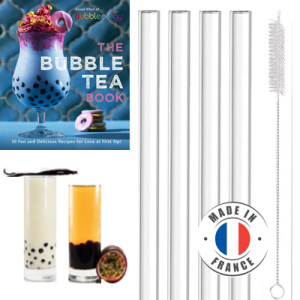 Pailles en Verre Réutilisables Bubble Tea (x4) Alla France Pailles en Verre Réutilisables Bubble Tea (x4) Alla France