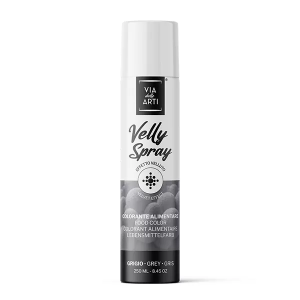 Spray Velours Gris 250 ml Colorant Alimentaire Velly Spray Pro Spray Velours Gris 250 ml Colorant Alimentaire Velly Spray Pro