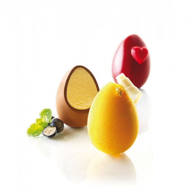 Realisation d'oeufs de paques avec le Moule 5 Oeufs en Silicone Silikomart