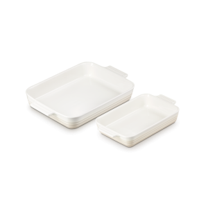 Set 2 Plats Rectangulaires Céramique Meringue Classique Le Creuset Set 2 Plats Rectangulaires Céramique Meringue Classique Le Creuset