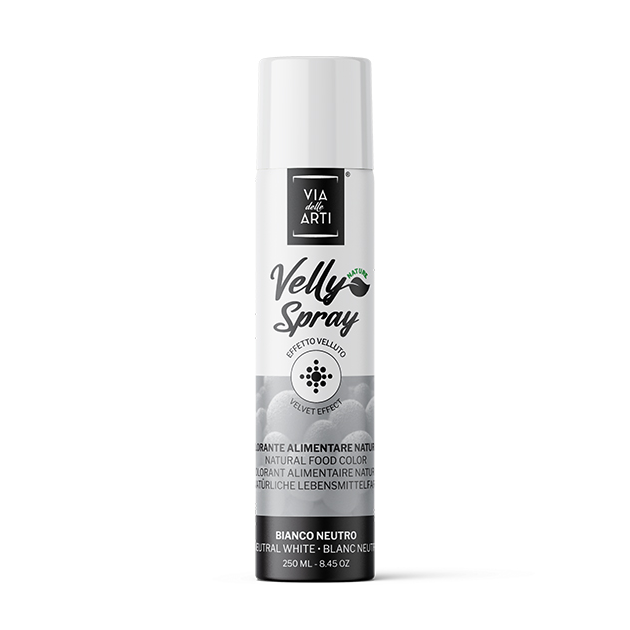 Spray Velours Blanc (Neutre) 250 ml Colorant Alimentaire Velly Spray Pro