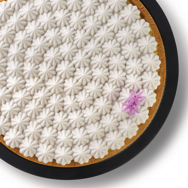 Zoom sur gateau meringue avec moule silicone 3D Silikomart