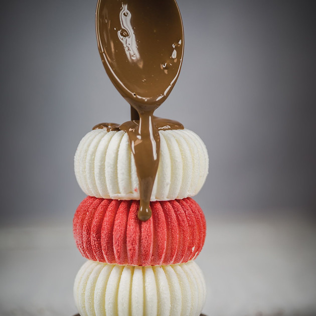 Idee de presentation avec le Moule Silicone Silikomart 3D Design