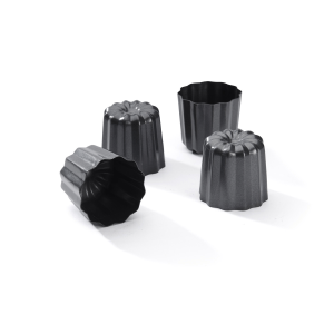 6 Moules à Cannelés 5,5 cm Anti-adhérent en Aluminium Gobel