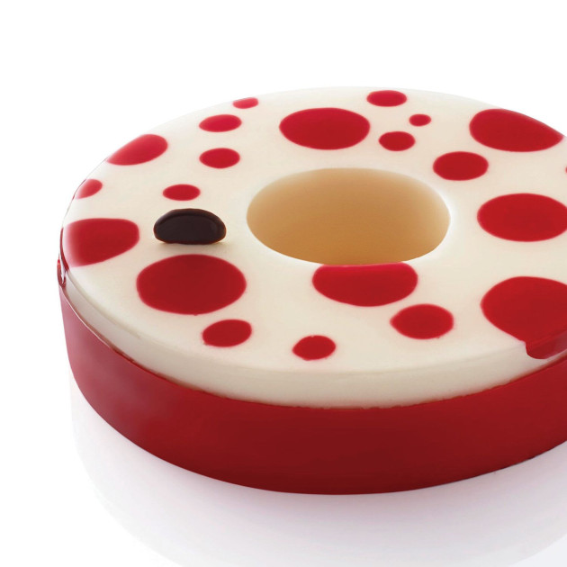 Gateau réalisée à partir du moule rond saturne silikomart