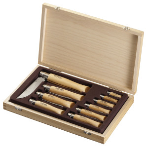 Coffret 10 Couteaux de Poche N°2 à 12 en Inox Opinel Coffret 10 Couteaux de Poche N°2 à 12 en Inox Opinel