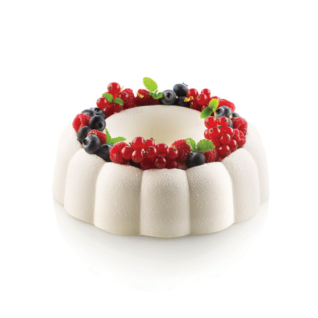 gateu au fruits avec le moule paradise silikomart