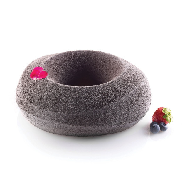 Moule Silicone Rond avec un trou legerement torsade