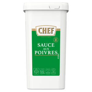 DLUO Courte Sauce aux poivres 9,6 L 1080g Chef