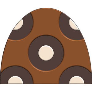 Moule Embout de Bûche 9004 Ronds 9 x 7,5 cm (x6)